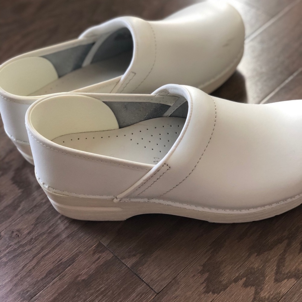 Dansko White Clogs